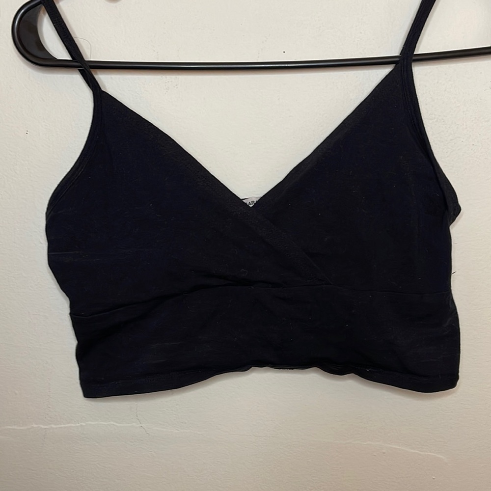 Garage Black Cropped Tank